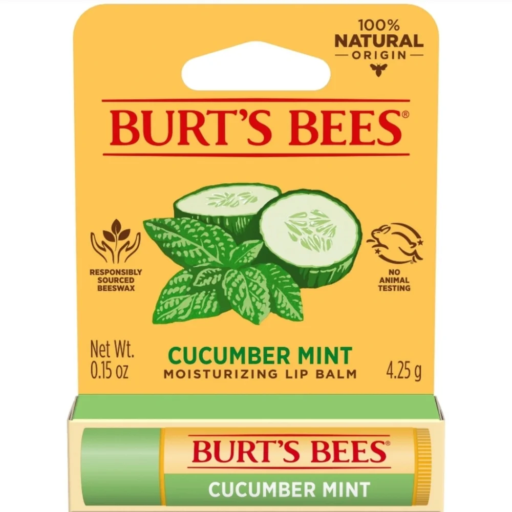 2 x Burt's Bees Cucumber Mint Lip Balm 1 Count